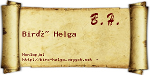 Biró Helga névjegykártya